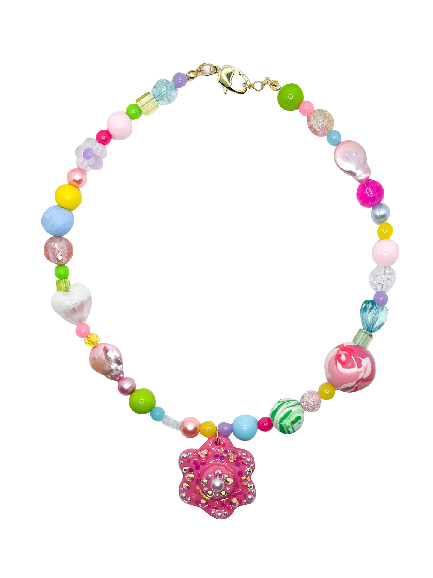 Rainbow Flower Power Necklace