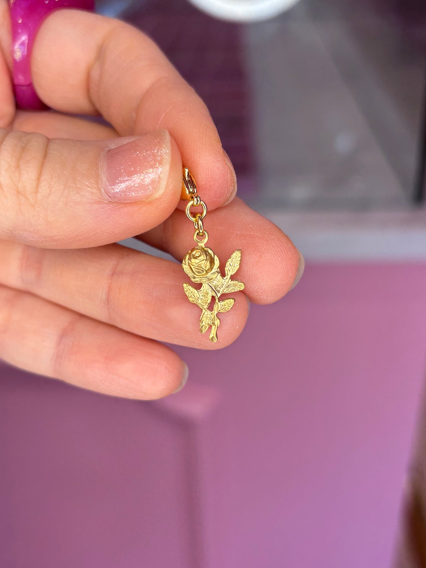 Brass Rose Charm