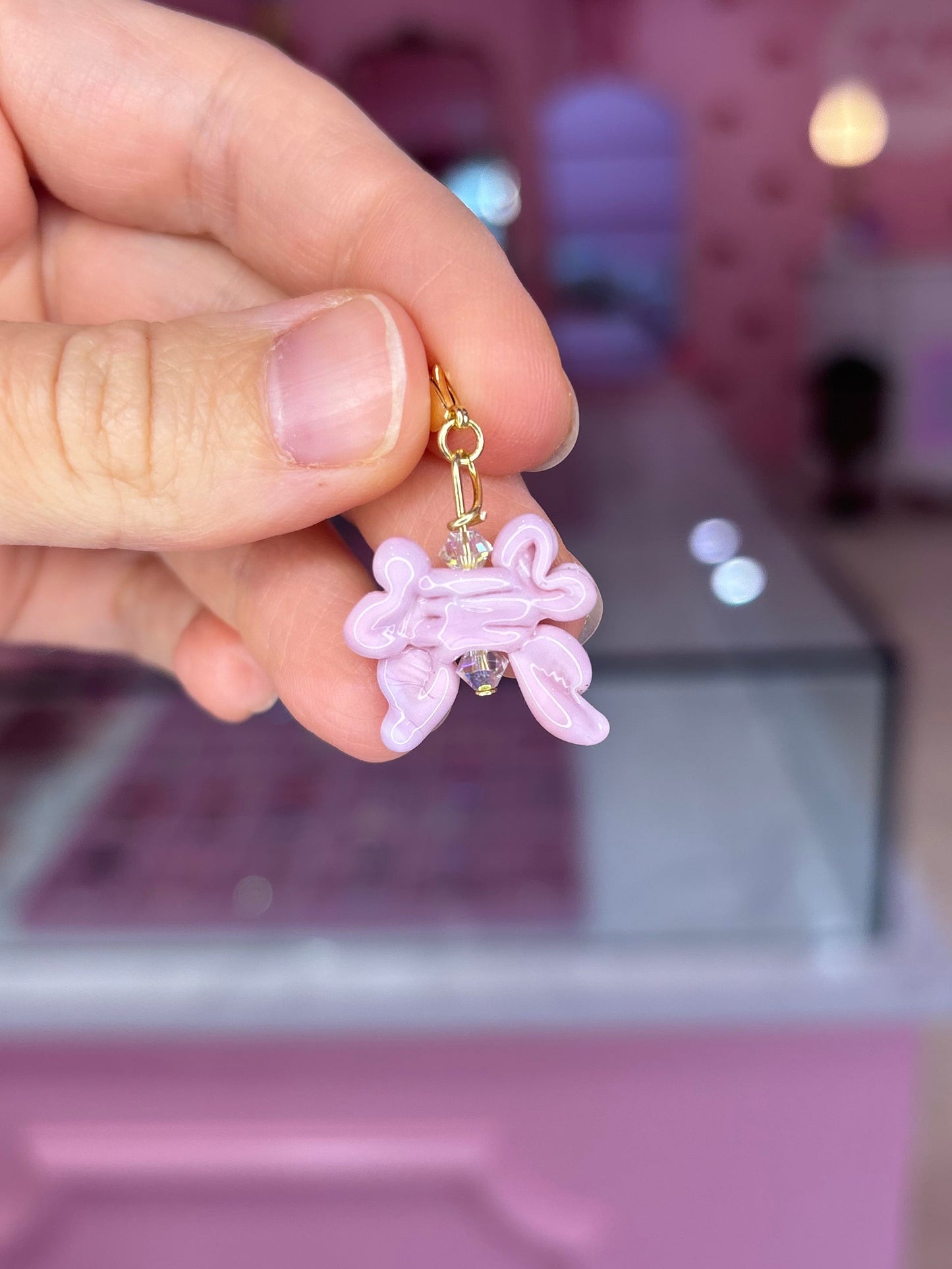 Pink Bow Charm