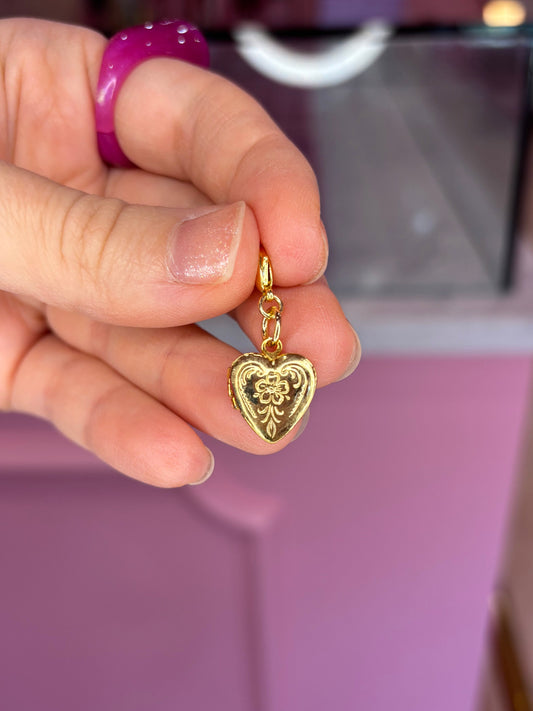 Vintage Heart Locket Charm