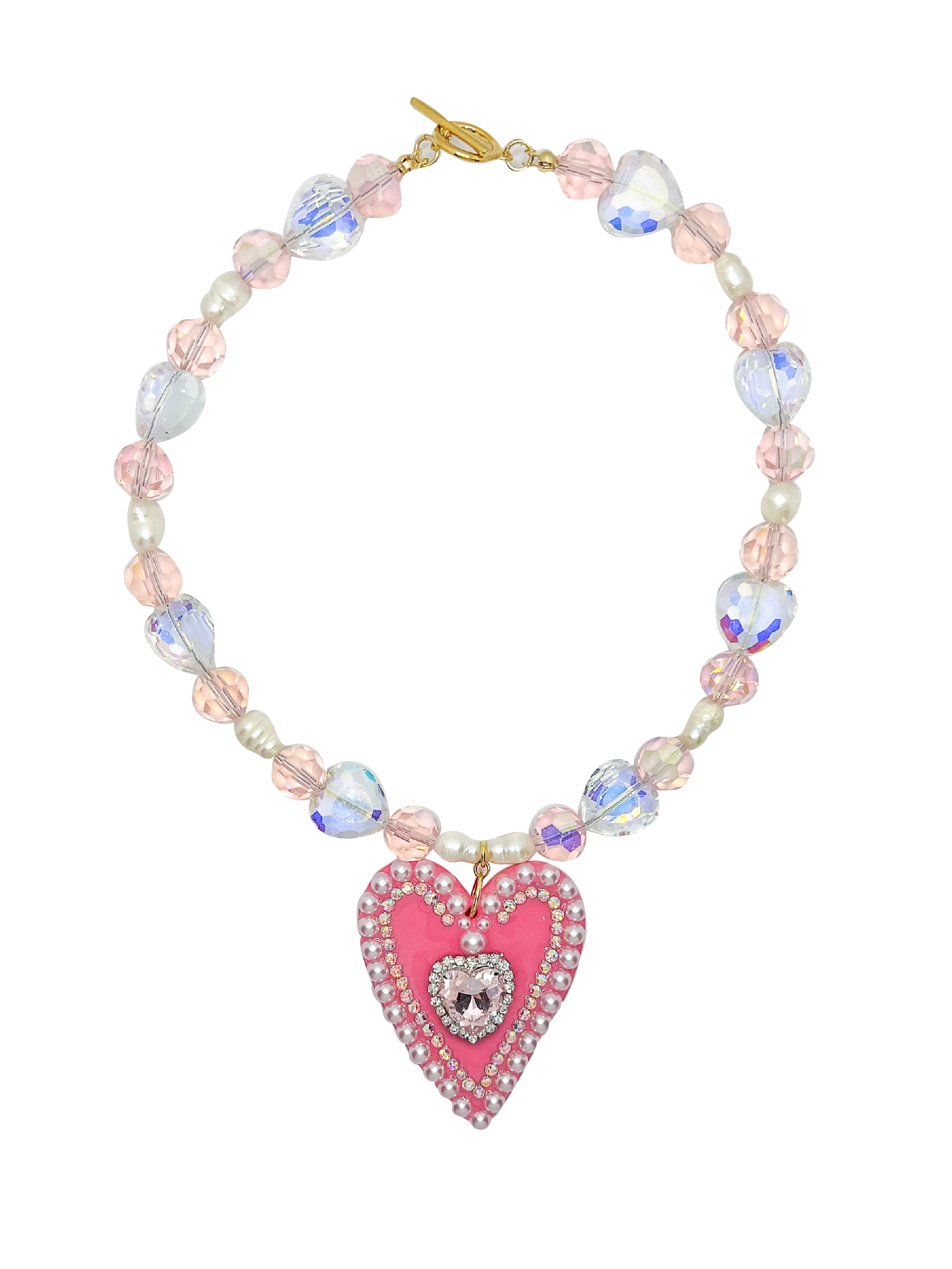 Pink Princess Heart Necklace