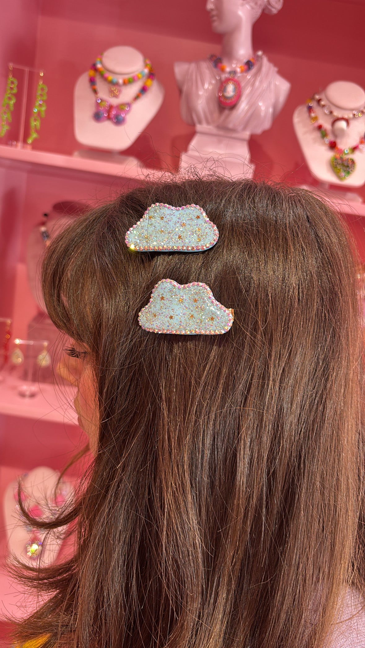 Light Blue Cloud Hair Clip Set