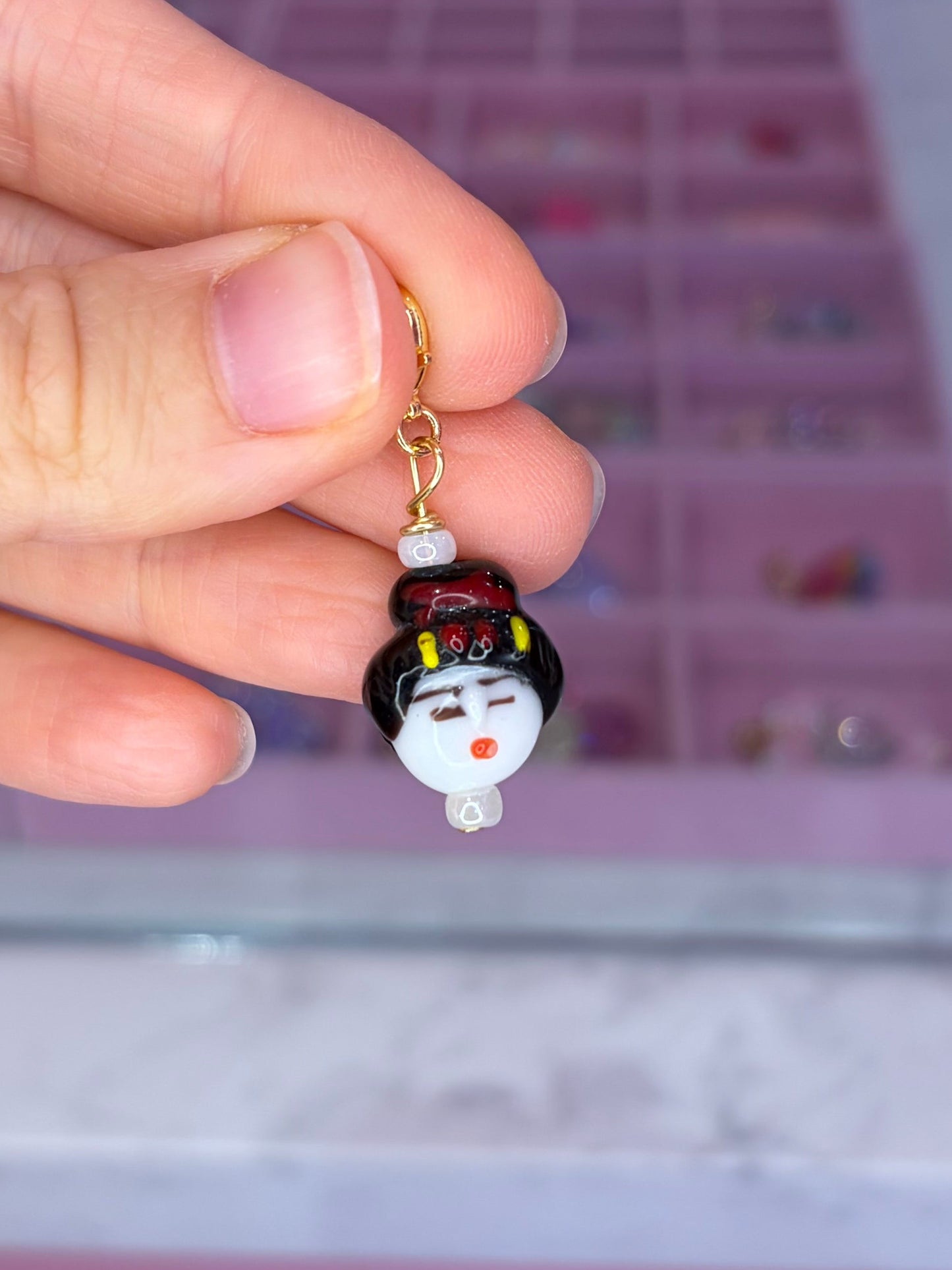 Glass Face 1 Charm