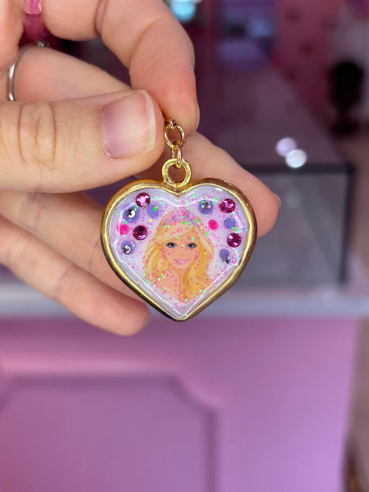 Reworked Glass Barbie Princess Charm