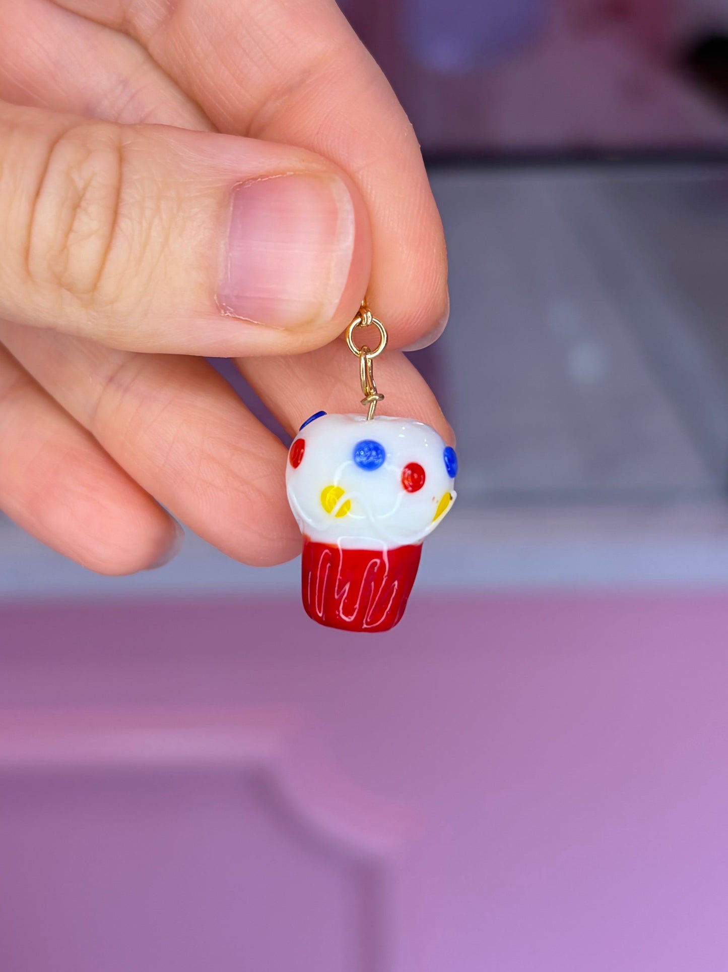 Glass Hot Air Balloon Charm
