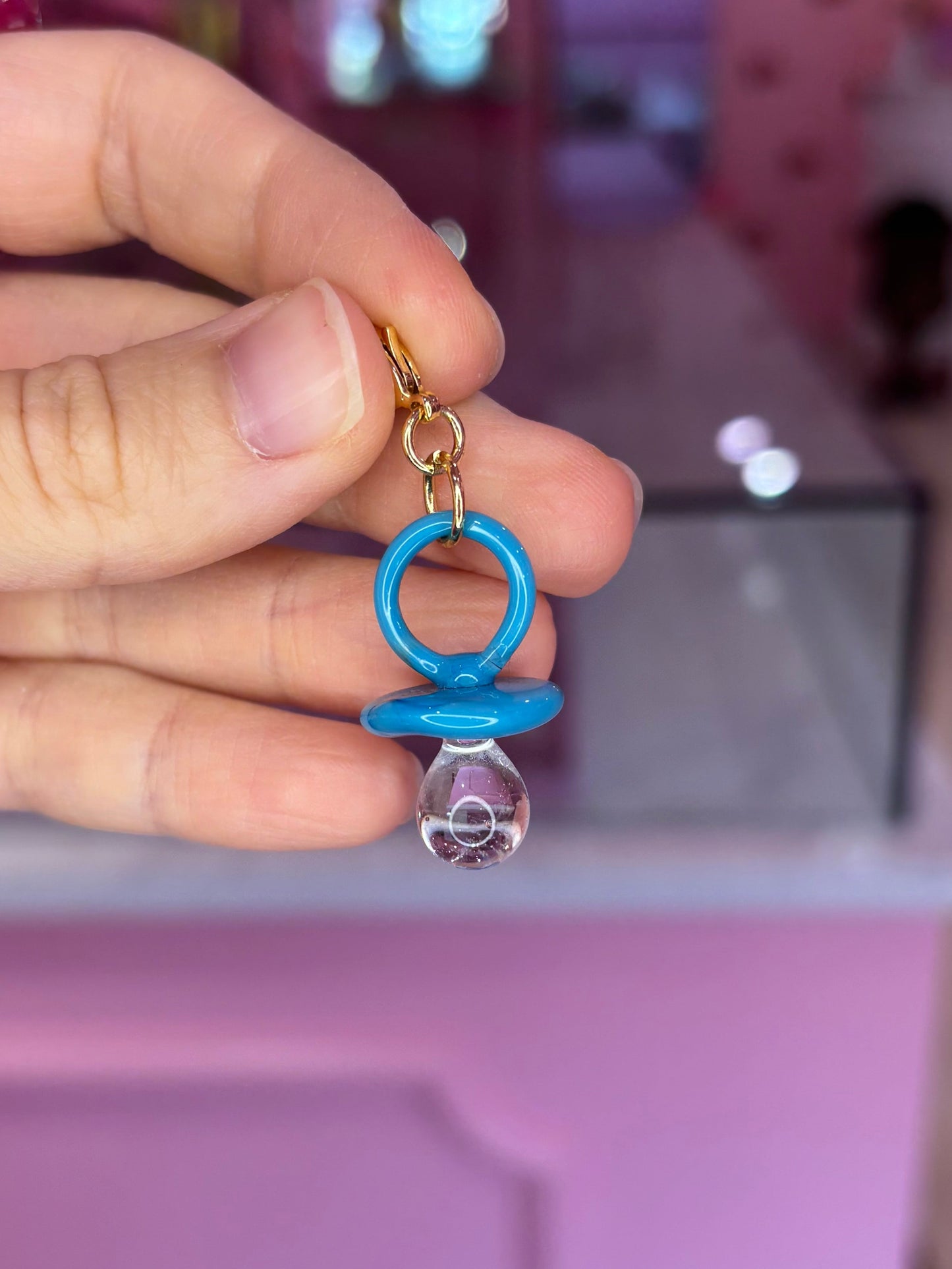 Vintage Blue Murano Glass Pacifier