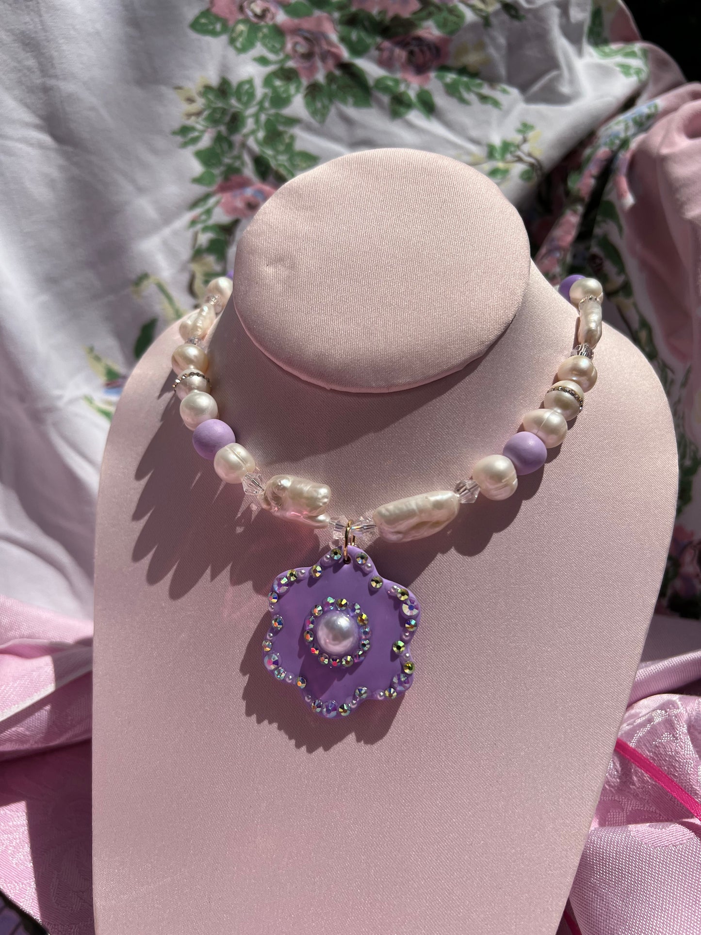 Lilac Flower Necklace