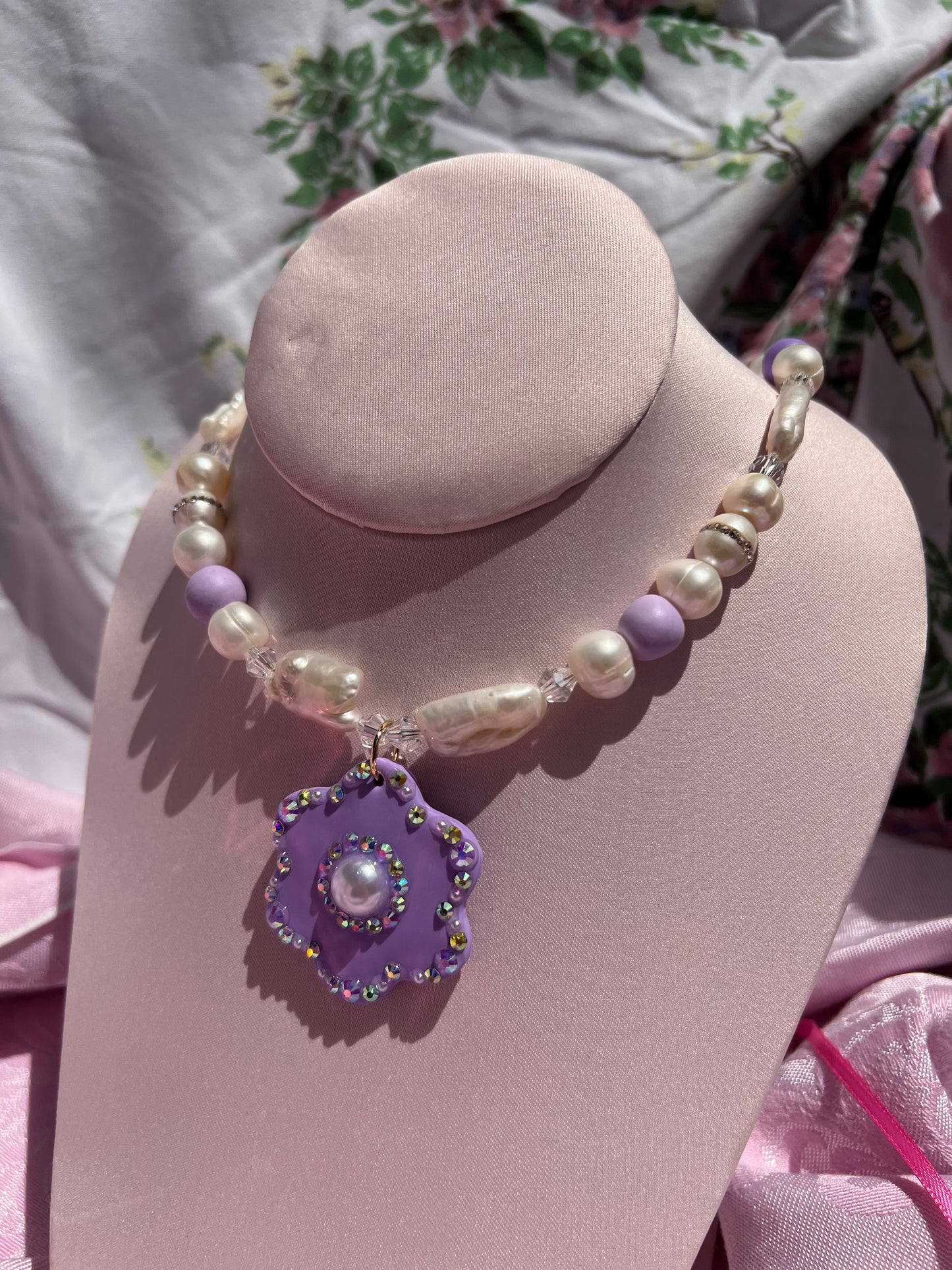 Lilac Flower Necklace