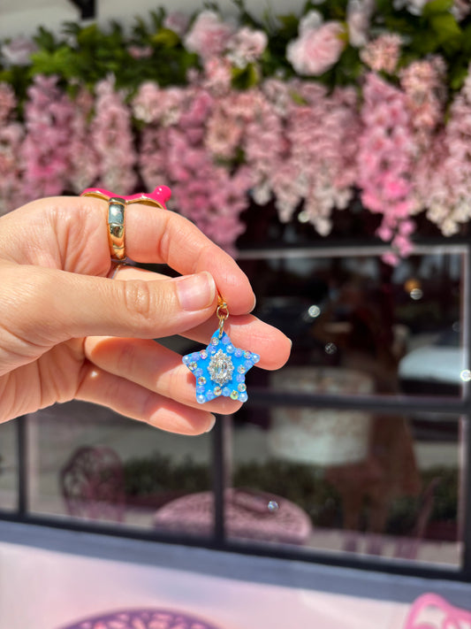 Ocean Blue Star Charm