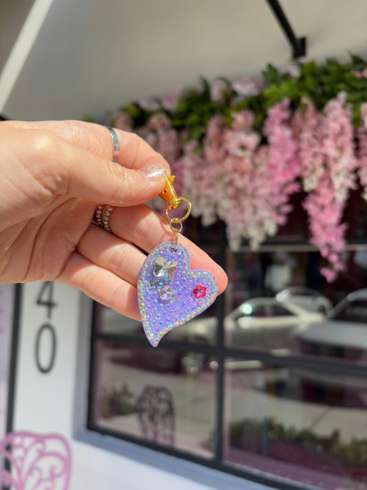 Purple Heart Bag Charm