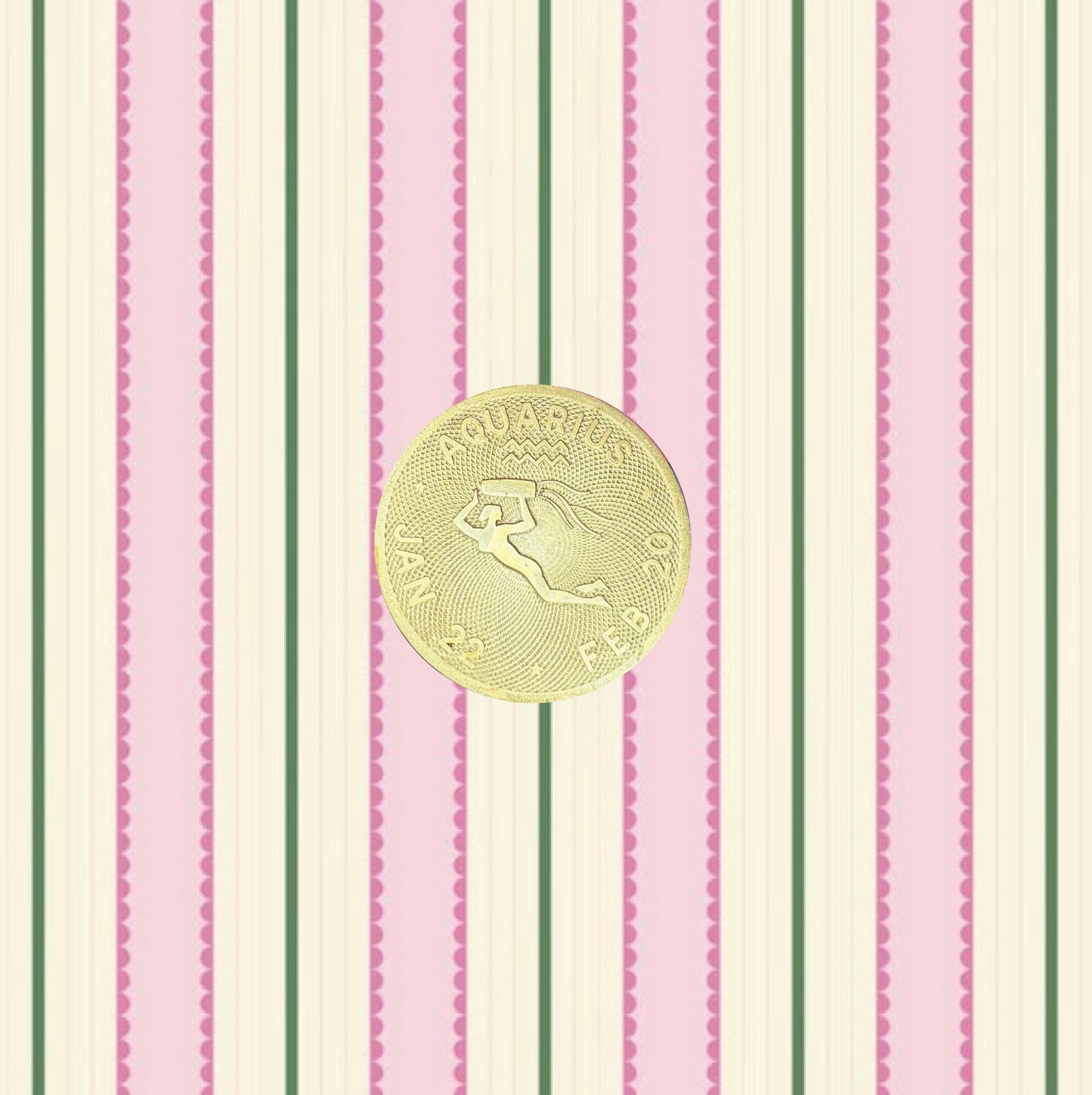Vintage Aquarius Charm
