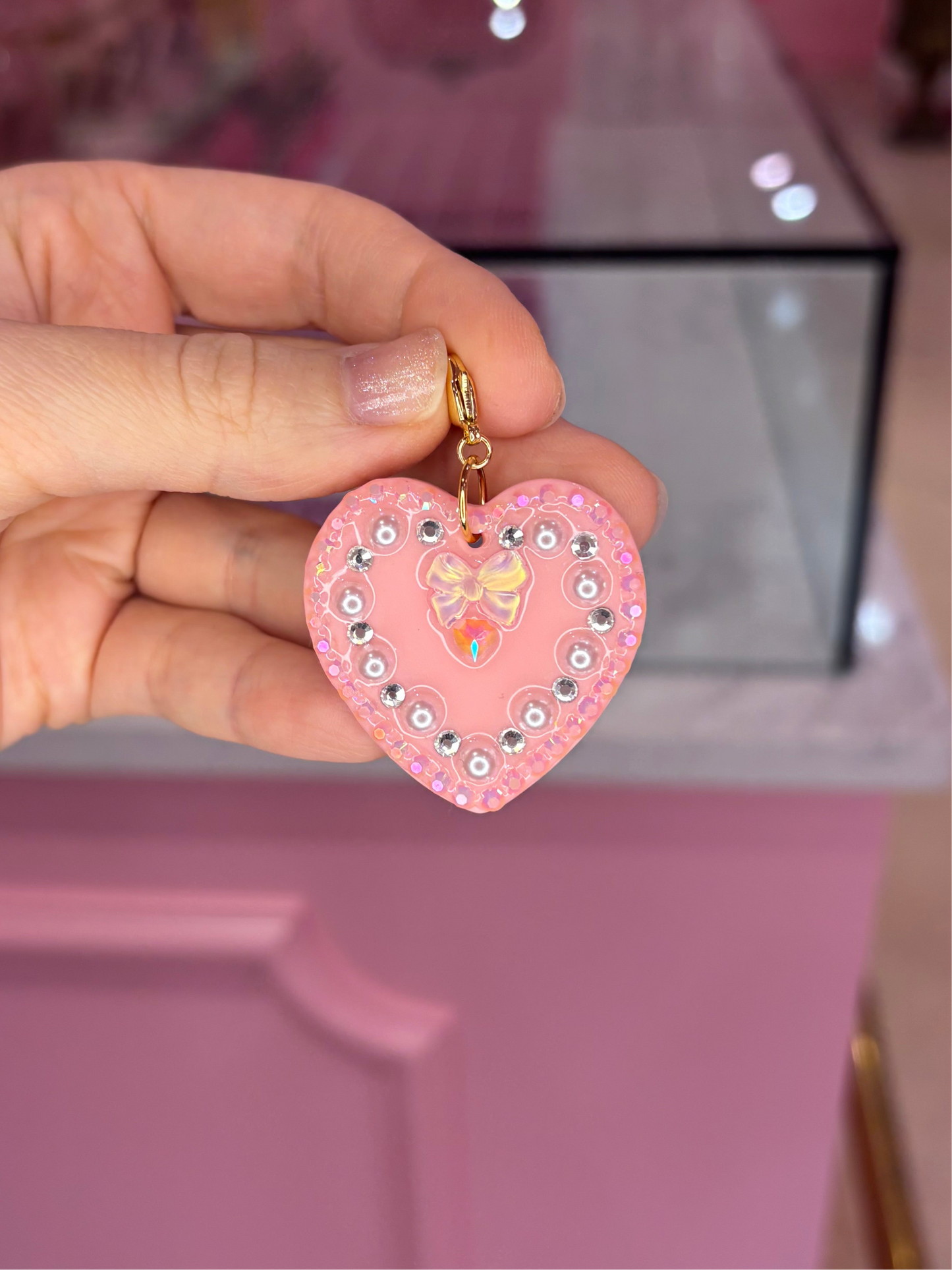 Large Coquette Pink Charm