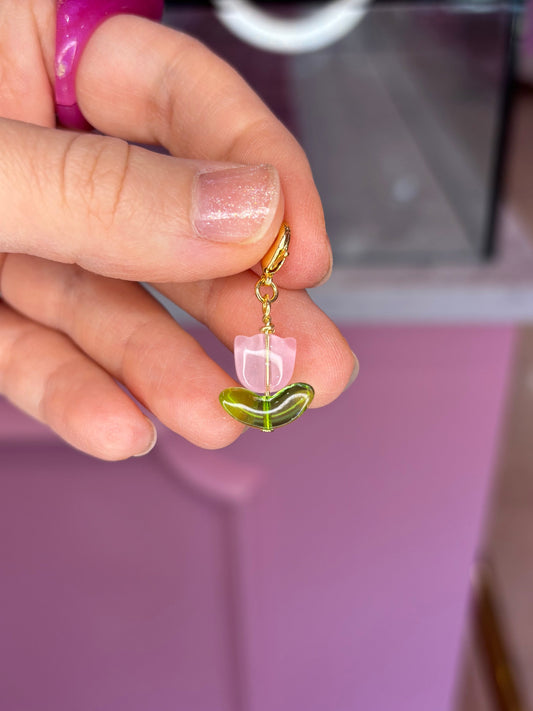Pink Tulip Charm