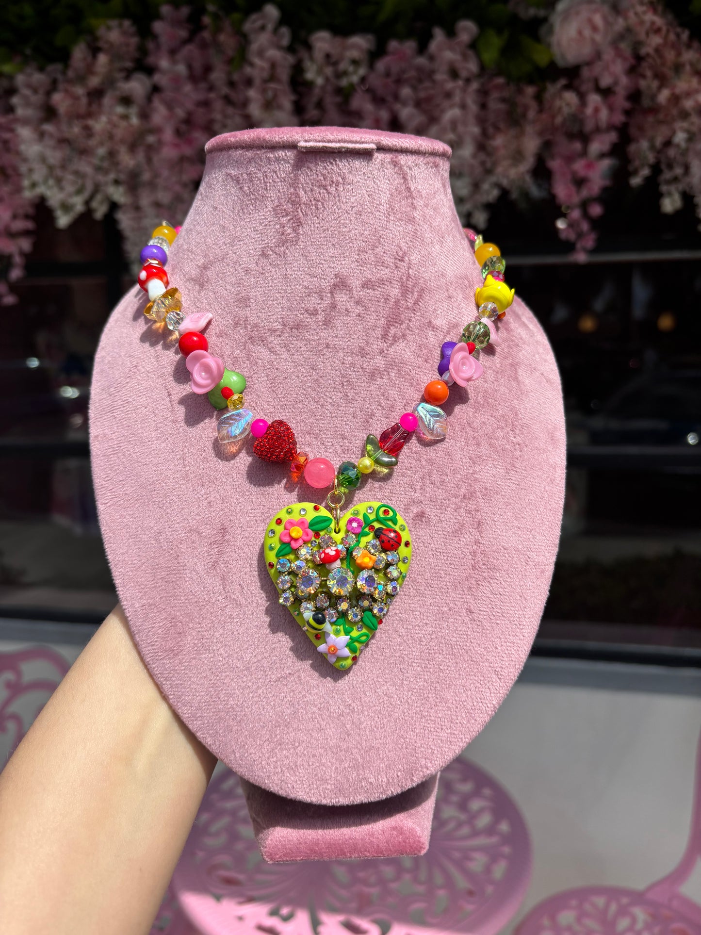 Fairy Garden Heart Charm Nekclace
