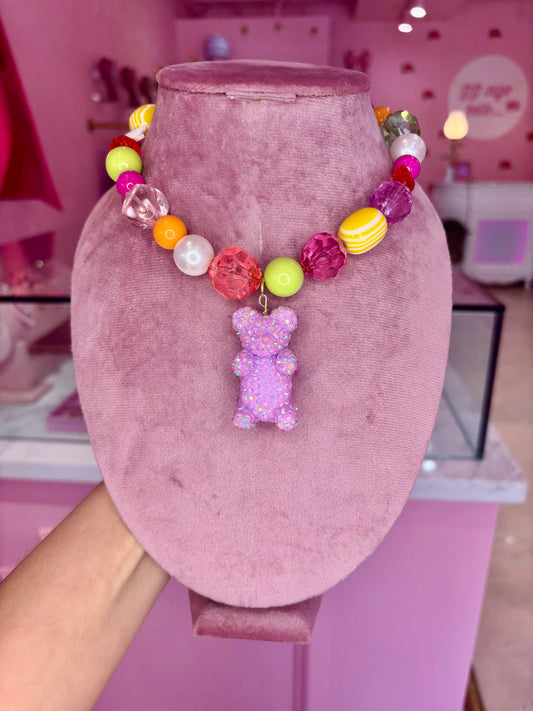 Giant Gummy Bear Charm Necklace