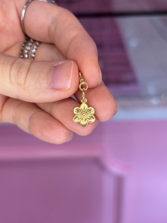 Brass Flower Charm
