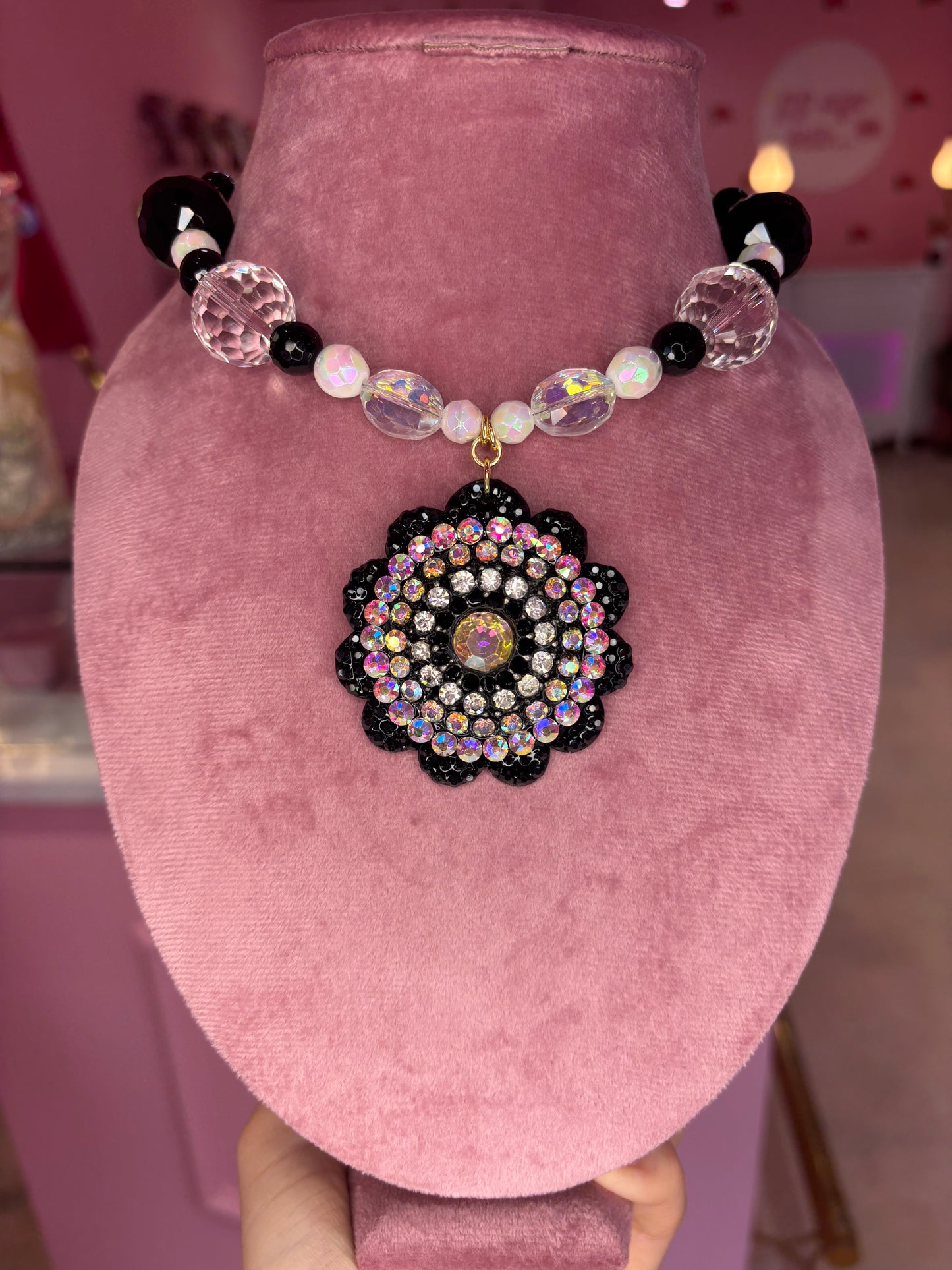 Reworked Black & White Necklace