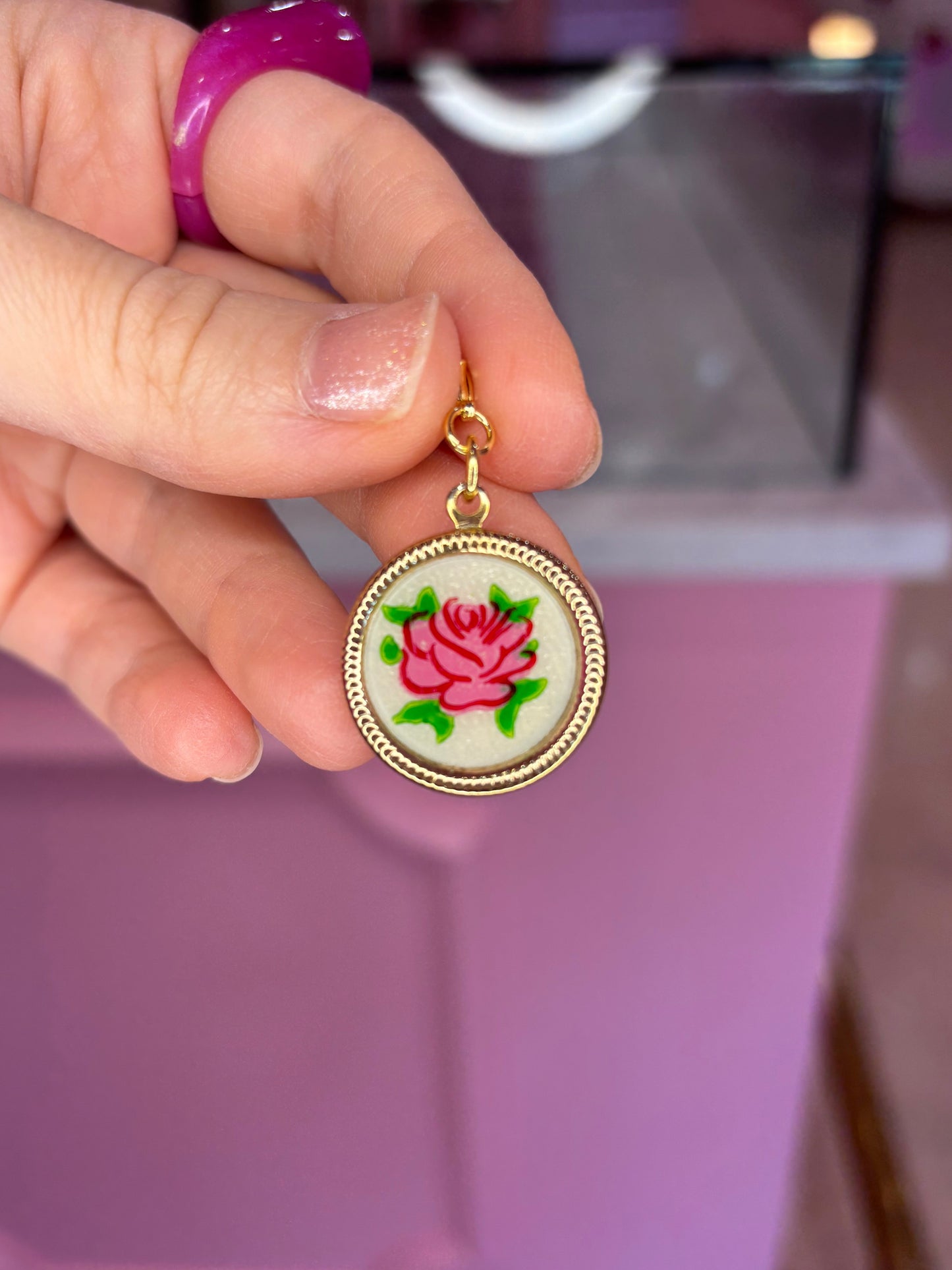 Vintage Rose Charm
