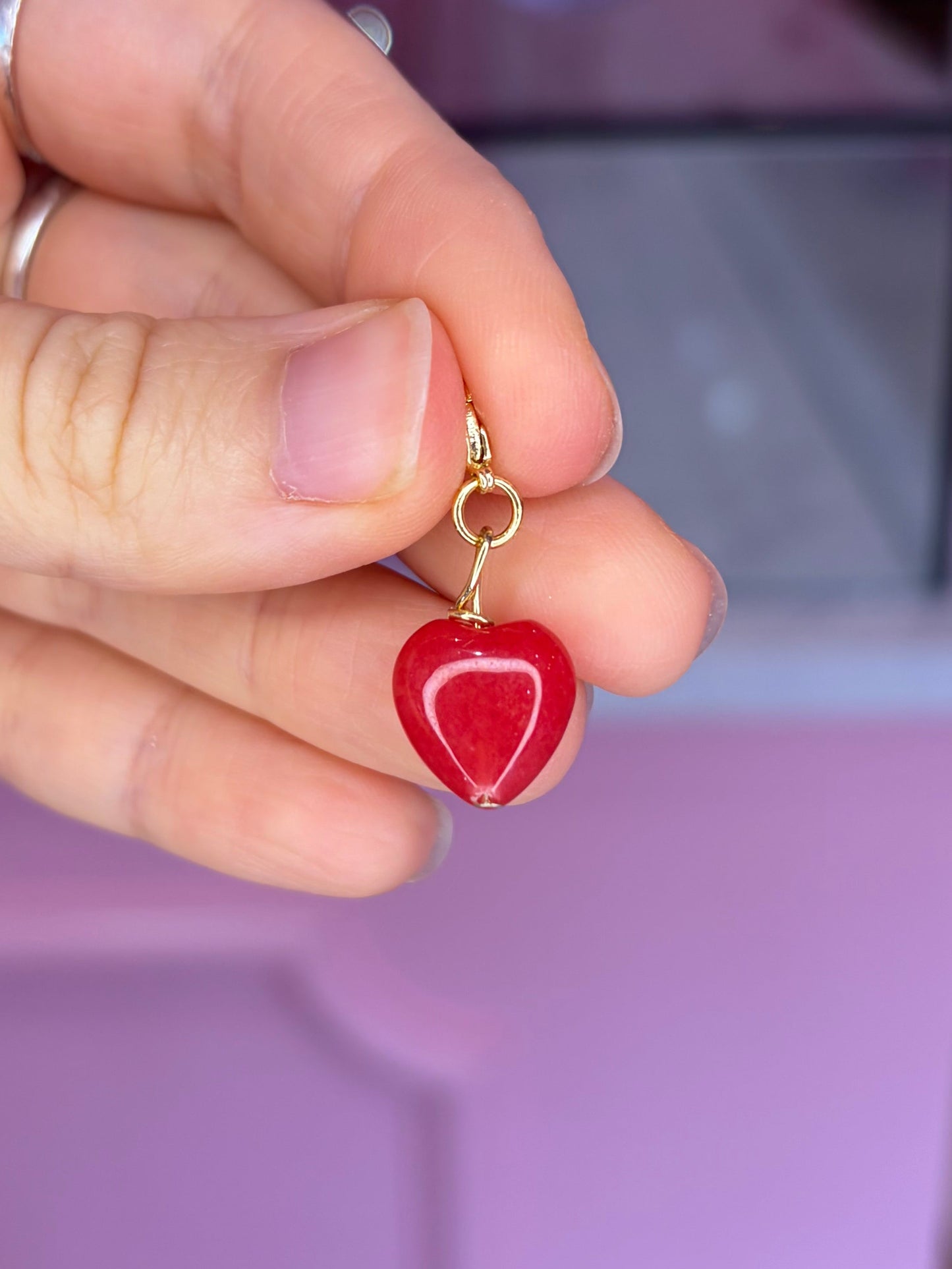 Vintage Red Heart Charm