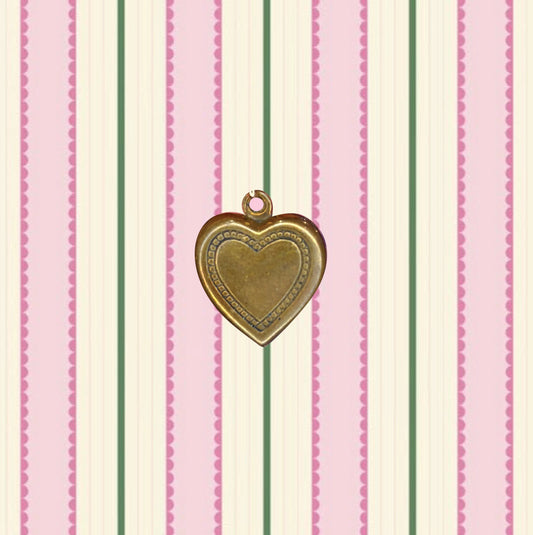 Vintage Gold Heart Charm