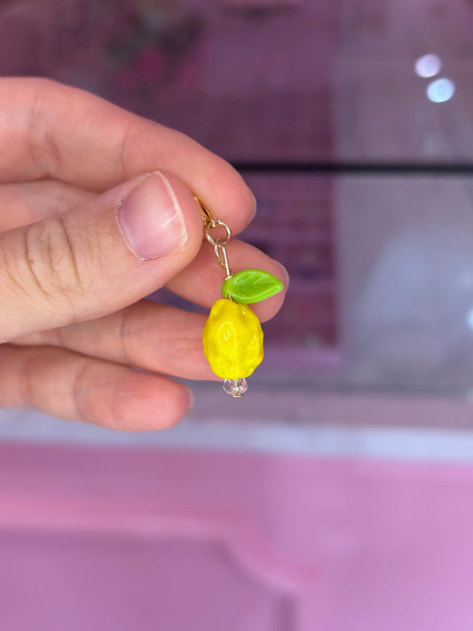Vintage 1960s Glass Lemon Charm