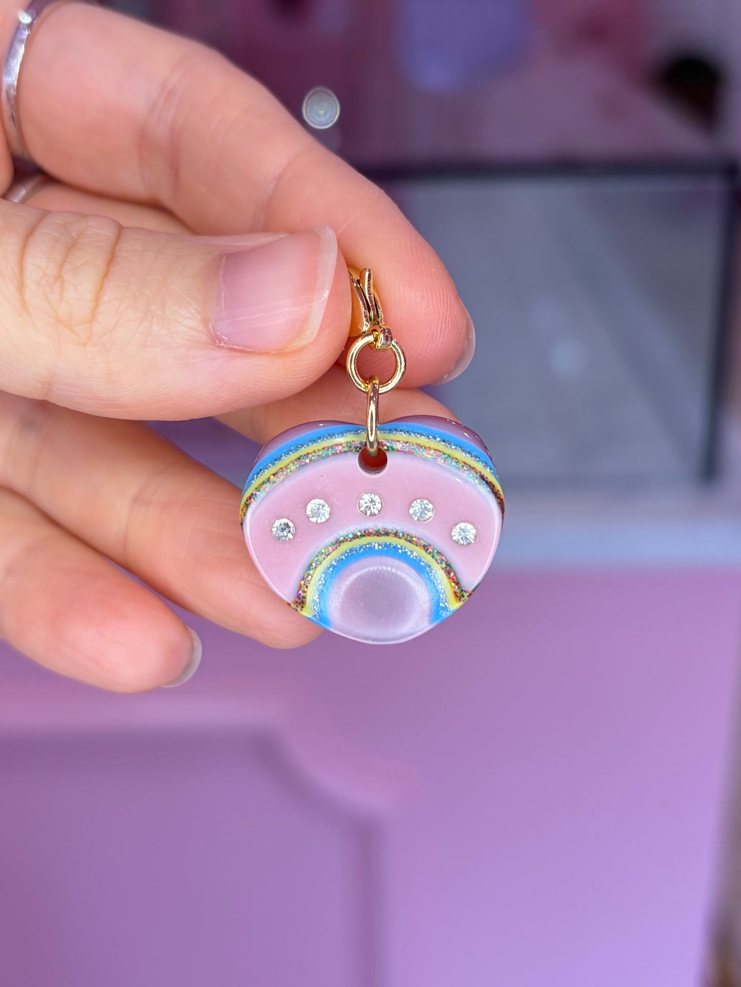 Rainbow Heart Charm