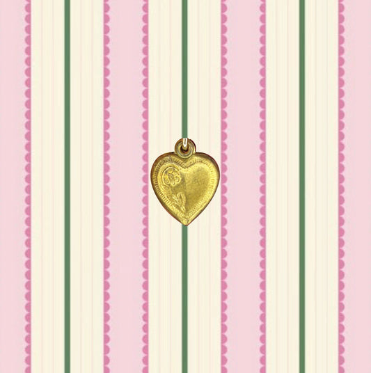 Vintage Engraved Heart Charm