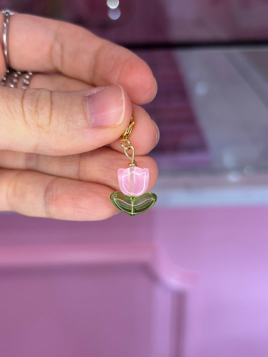 Pink Tulip Charm