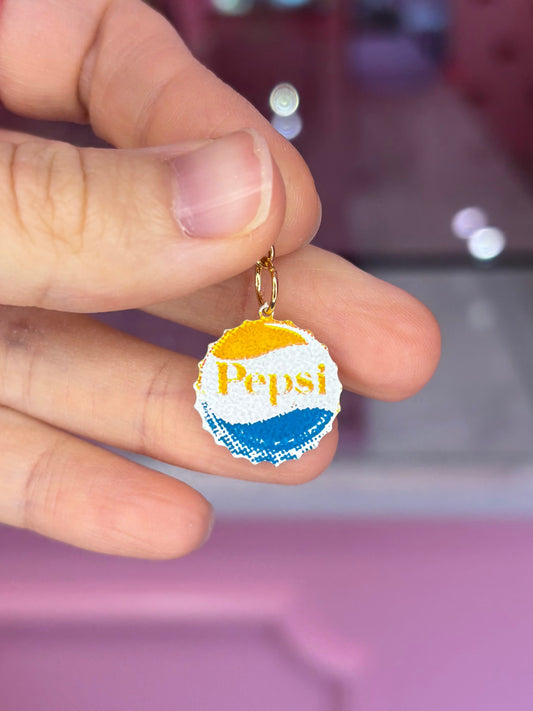Orange Pepsi Bottle Tab Charm