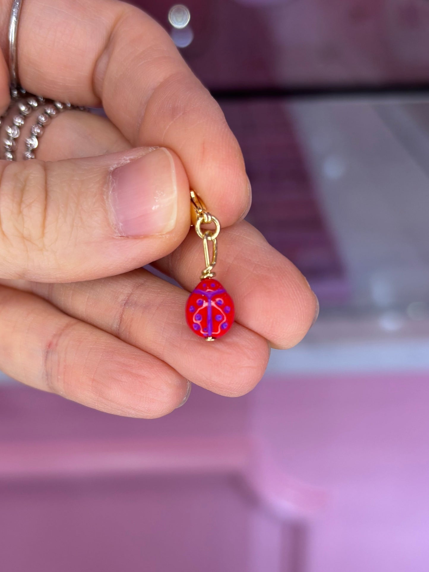 Vintage Czech Glass Ladybug
