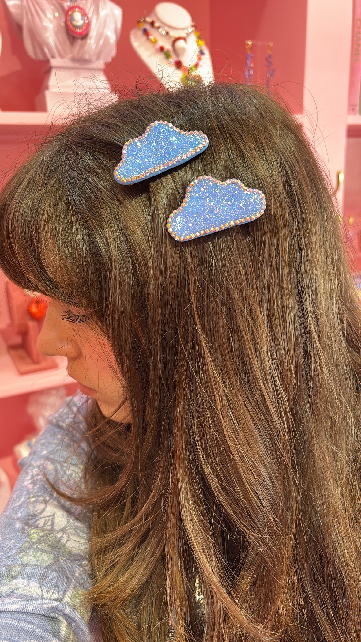 Dark Blue Cloud Hair Clip Set