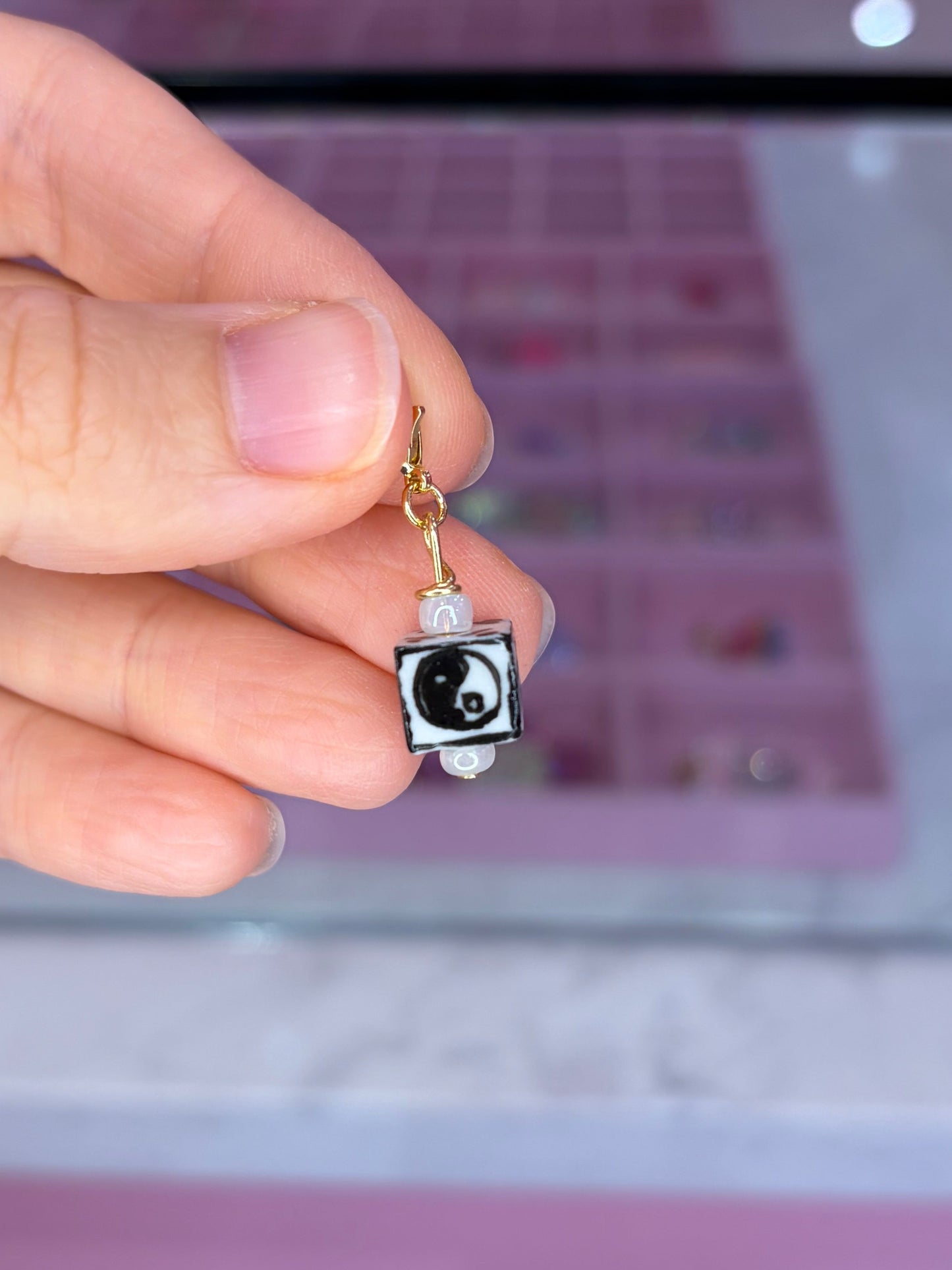 Ceramic Yin Yang Charm