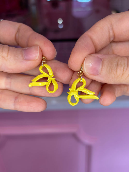 Vintage Yellow Bow Charms
