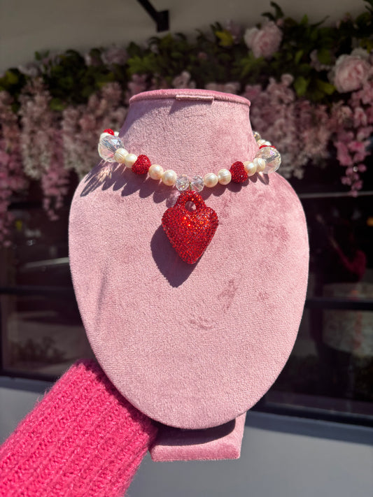 Red Heart Locket Necklace