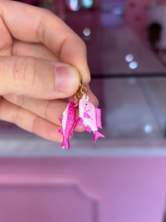 1950s Japanese Pink Fish Charms