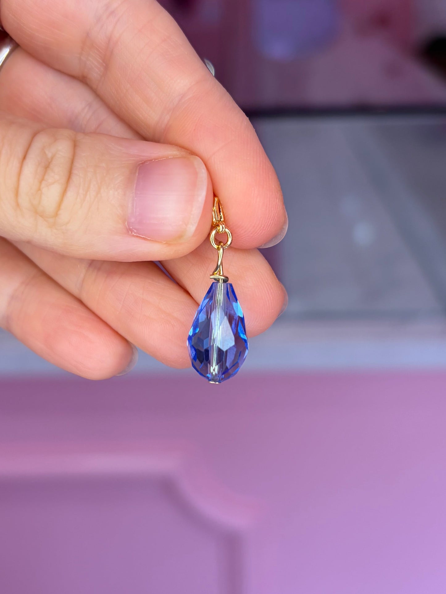 Blue Glass Charm