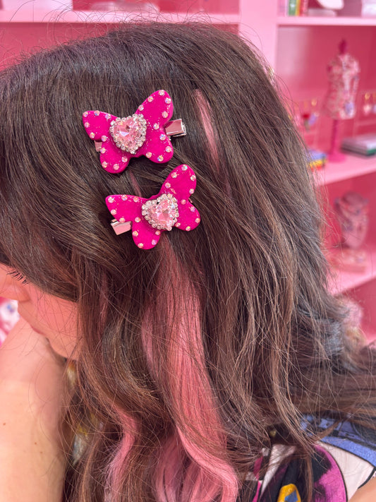 Crystal Butterfly Hair Clip Set