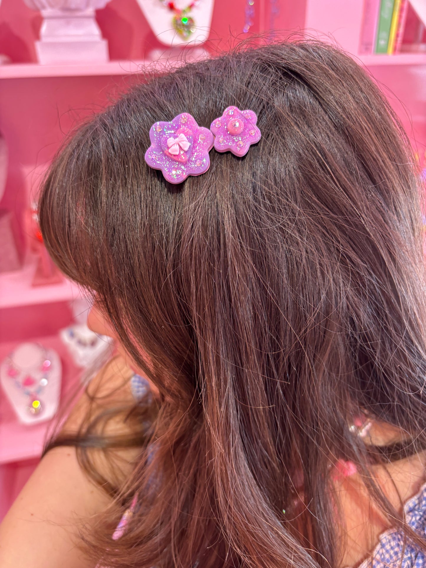 Glitter Flower Hair Clip