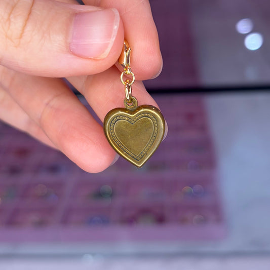 Vintage Gold Heart Charm