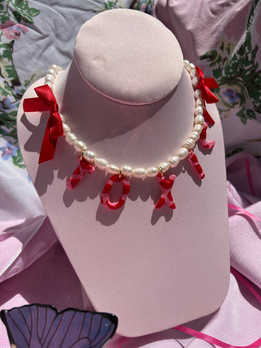 Toxic Charm & Bow Necklace