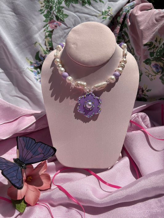 Lilac Flower Necklace