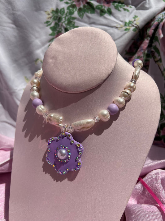 Lilac Flower Necklace