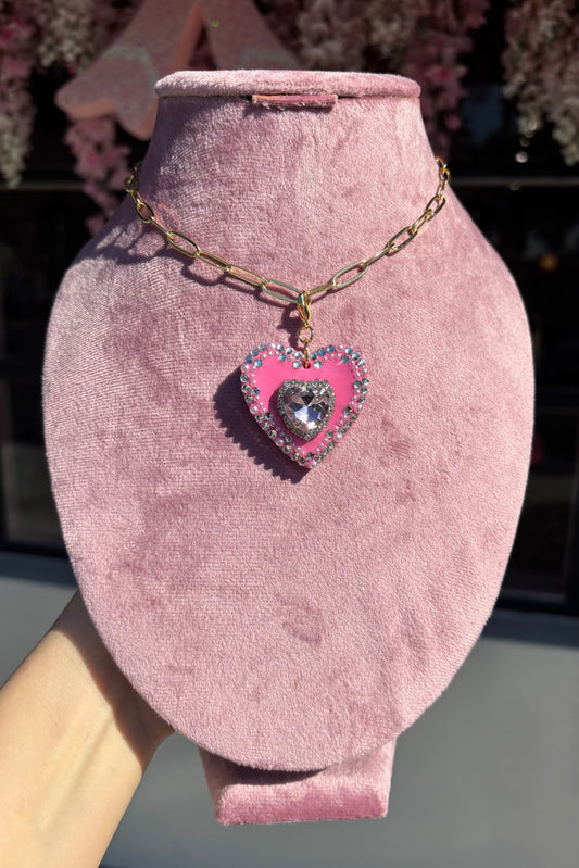 Pink Princess Charm Necklace