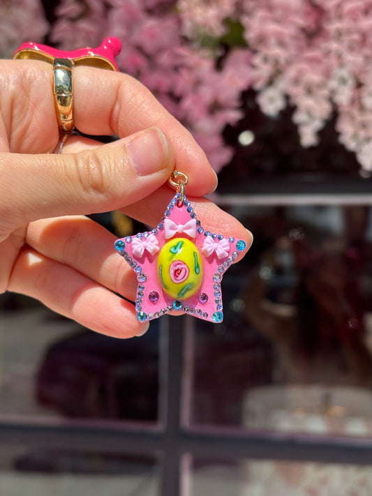 Flowers & Bows Star Charm