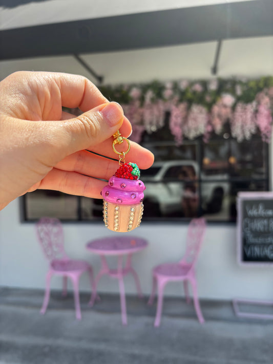 Cupcake bag charm