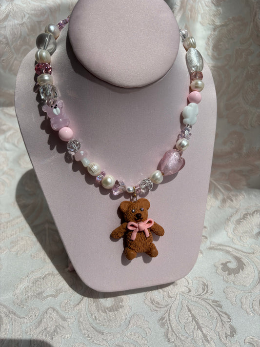 Teddy Bear Charm Necklace