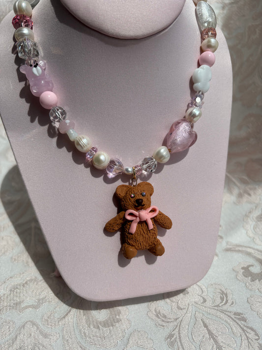 Teddy Bear Charm Necklace