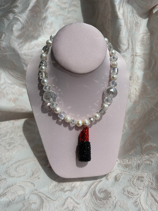 Lipstick Charm Necklace