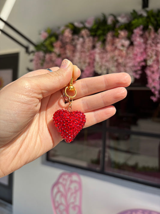 Red Heart Bag Charm