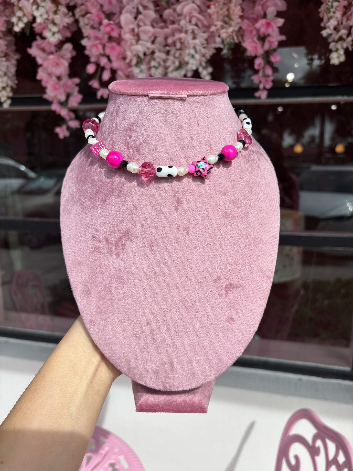 Pinky Polka Dot Necklace